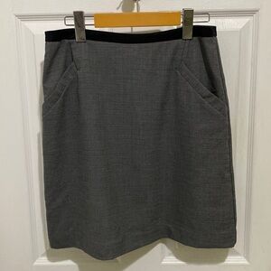 H&M Grey A Line Mini Skirt with Pockets Women’s Size 8 Medium Office Party Lined